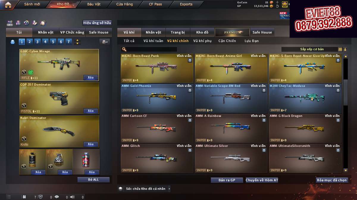 shop acc cf uy tin gia re